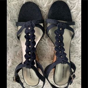 NWT Bandolino dark denim wedges